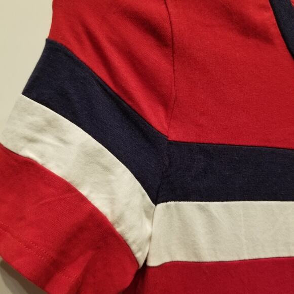 Heart & Hips Stretch Dress Slip On Red White Blue Juniors Size L - Picture 9 of 9